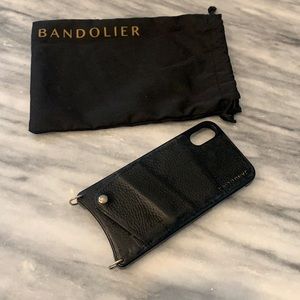 Bandolier iPhone XR case with loops for strap.